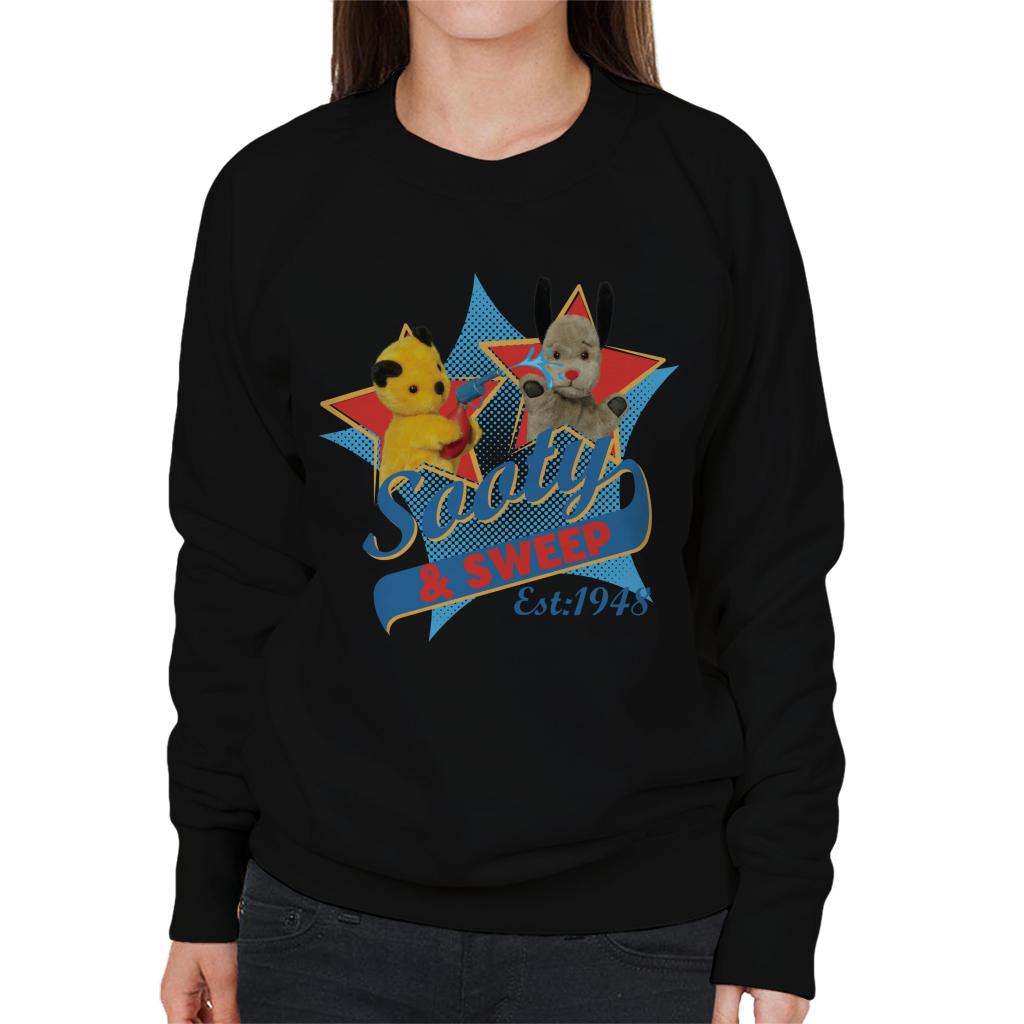 Sooty & Sweep Retro Water Sprayer Women's Sweatshirt-ALL + EVERY