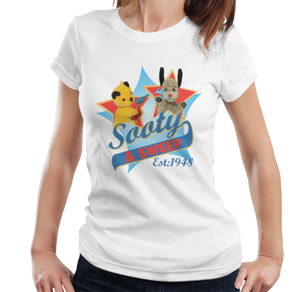 Sooty & Sweep Retro Water Sprayer Women's T-Shirt-ALL + EVERY