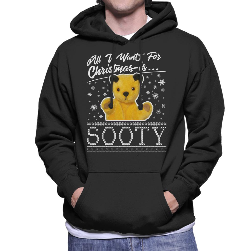 Sooty Christmas All I Want For Christmas Is Sooty Men's Hooded Sweatshirt-ALL + EVERY