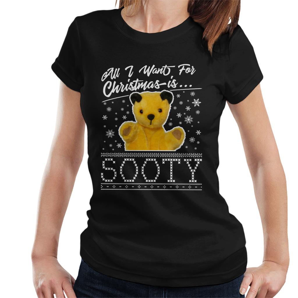 Sooty Christmas All I Want For Christmas Is Sooty Women's T-Shirt-ALL + EVERY