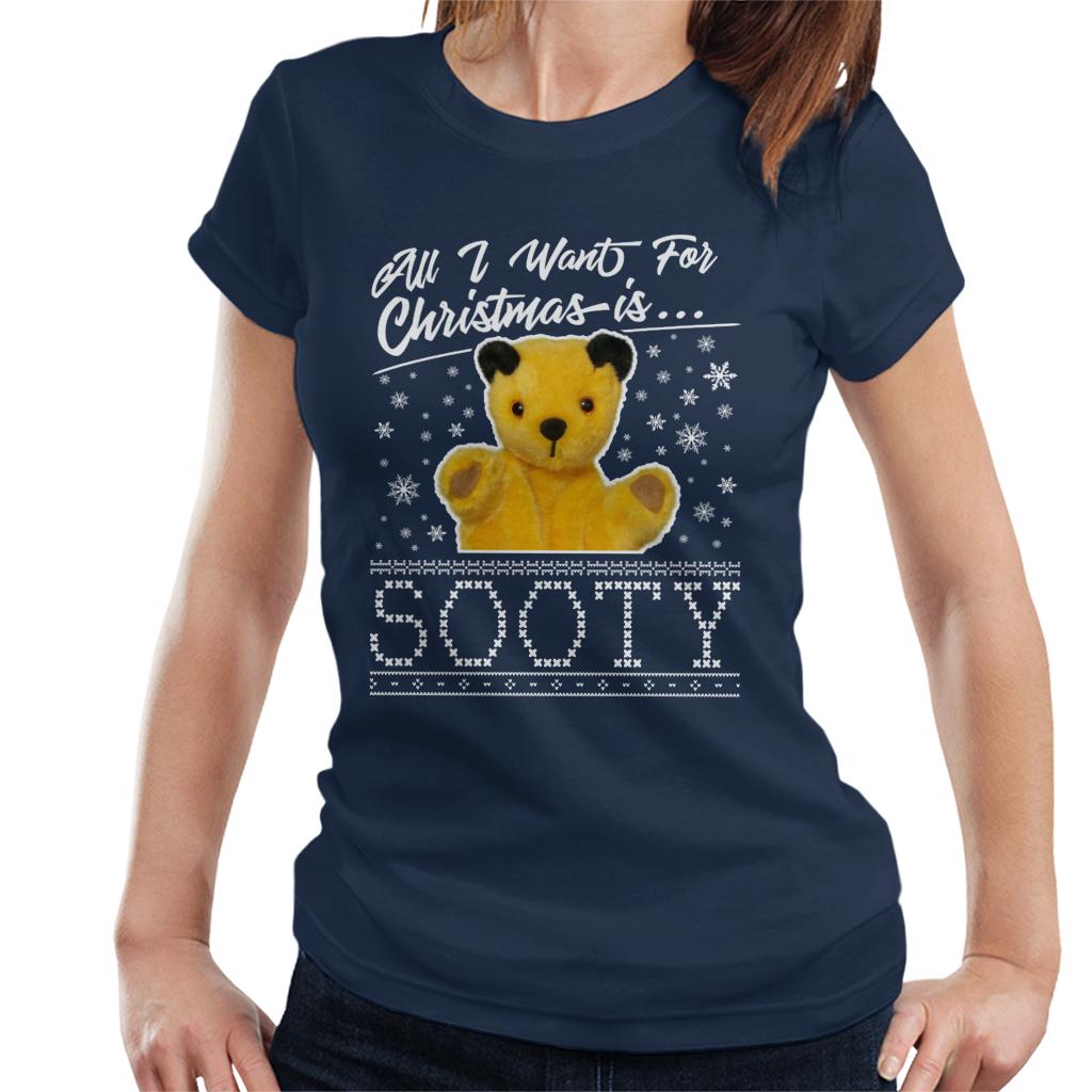 Sooty Christmas All I Want For Christmas Is Sooty Women's T-Shirt-ALL + EVERY