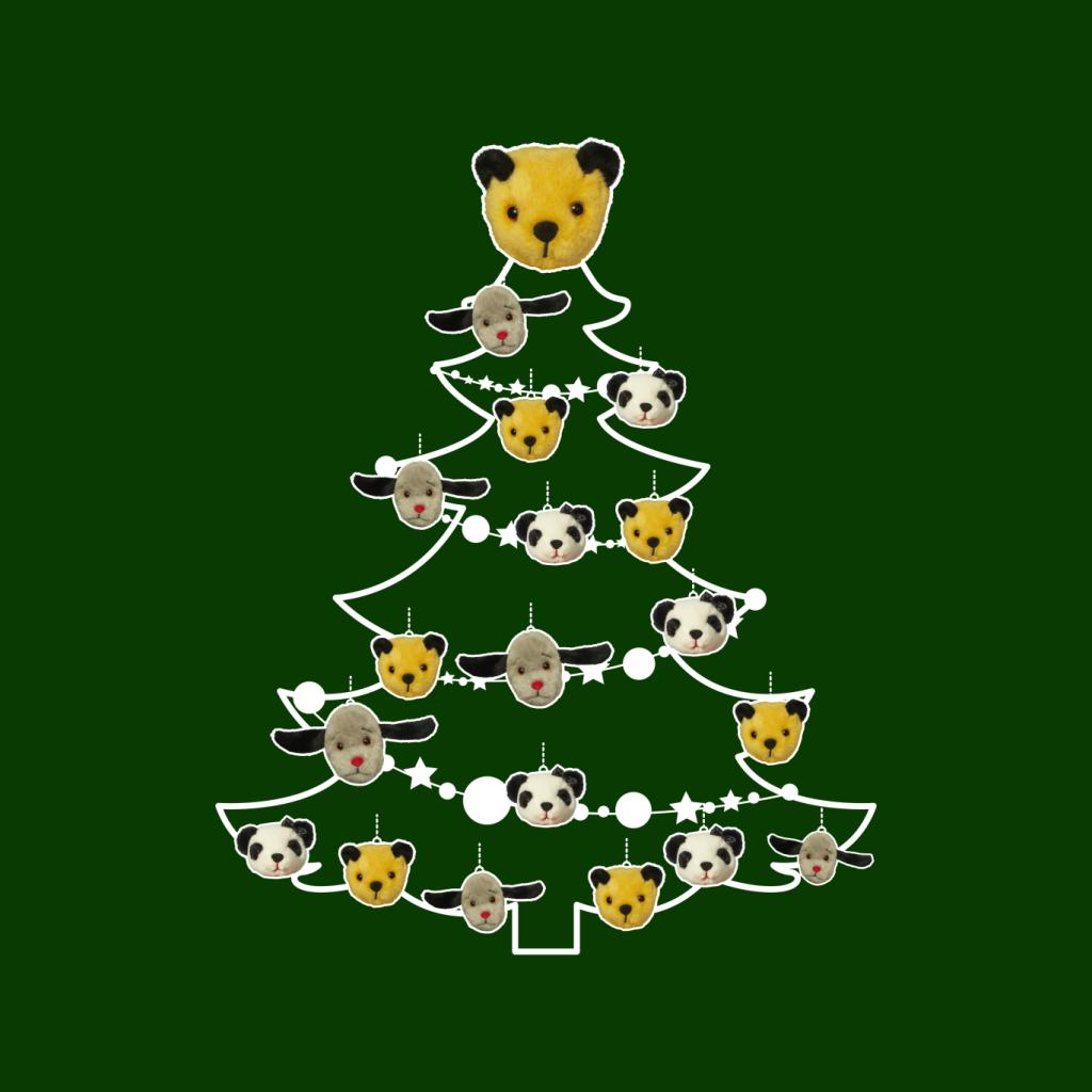 Sooty Christmas Tree White Silhouette Kids T-Shirt-ALL + EVERY