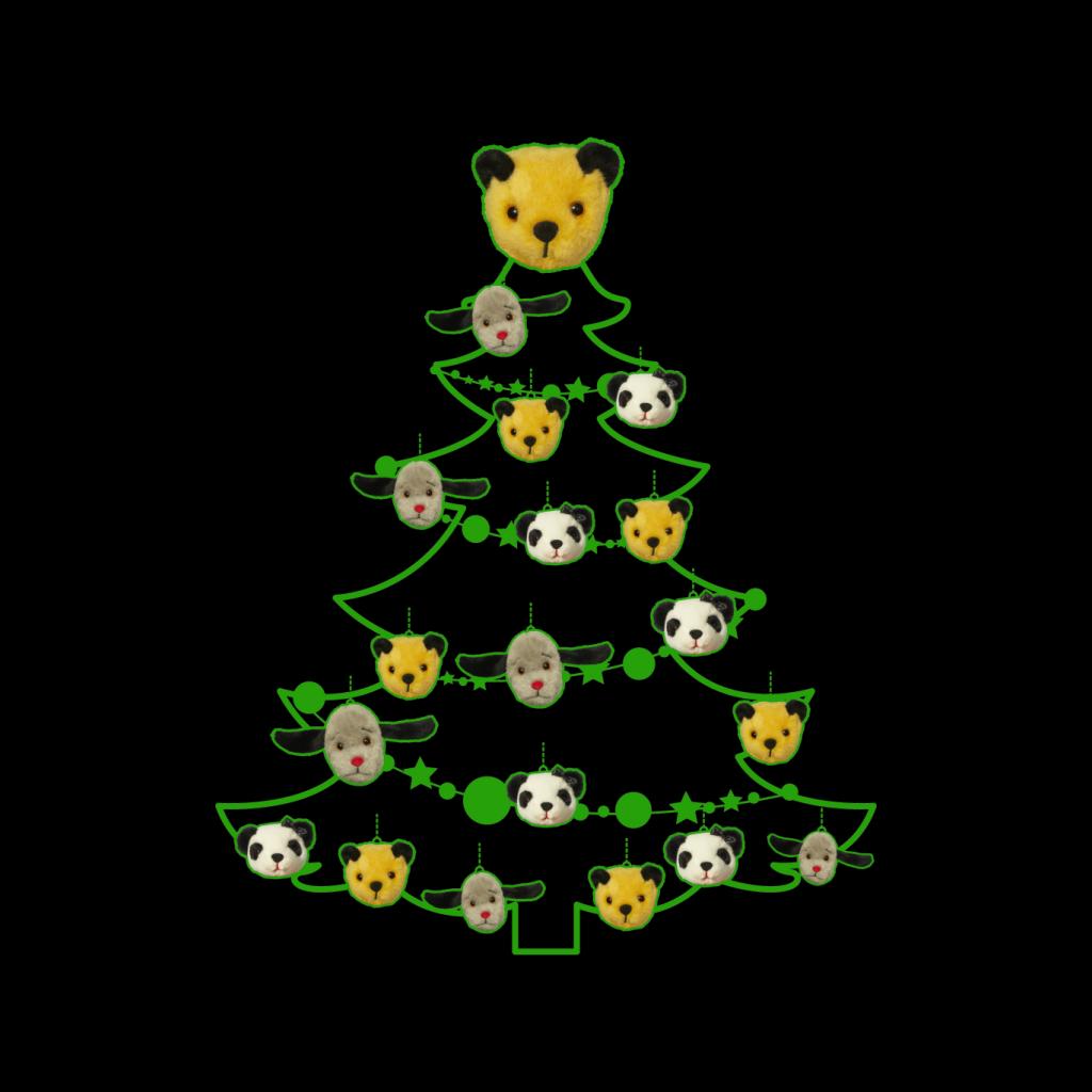 Sooty Christmas Tree Green Silhouette Men's Sweatshirt-ALL + EVERY