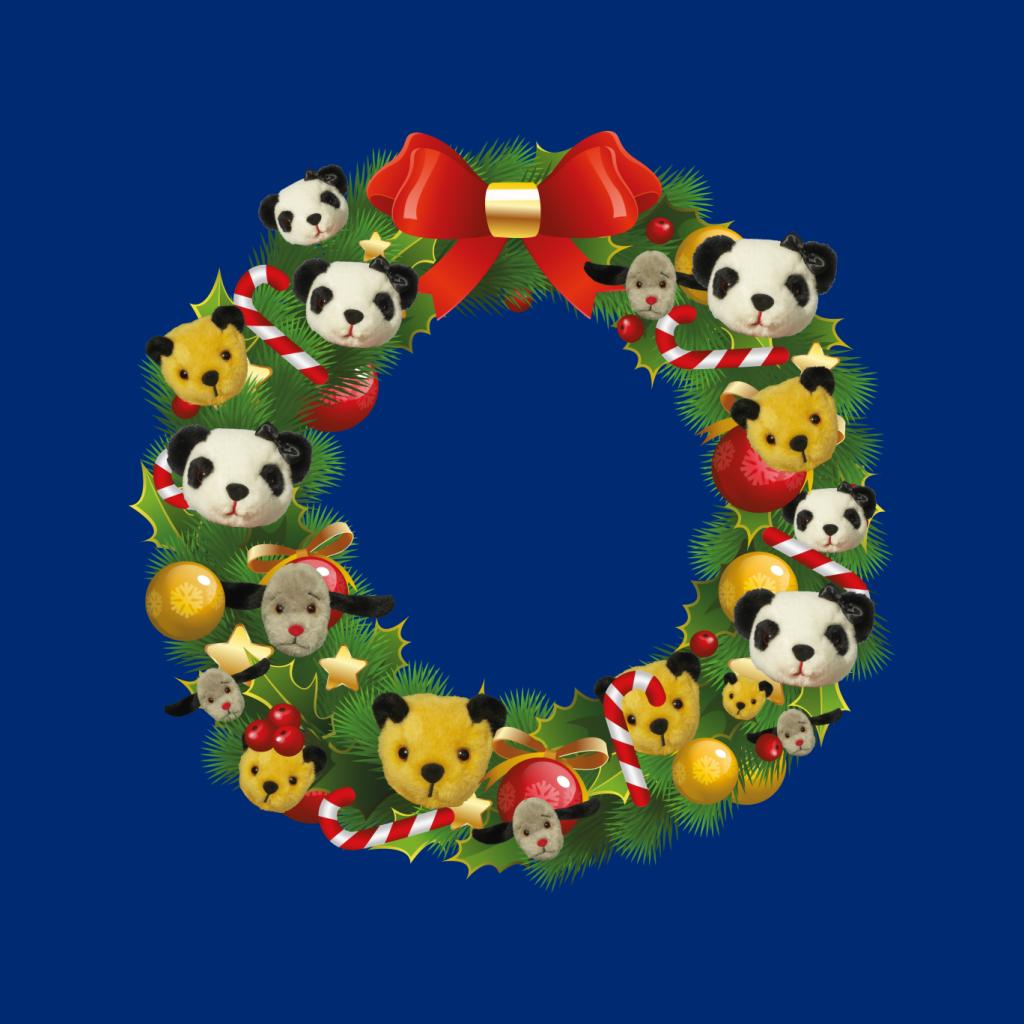 Sooty Christmas Wreath Kids T-Shirt-ALL + EVERY