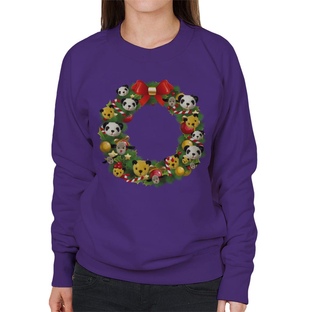 Sooty Christmas Wreath Women's Sweatshirt-ALL + EVERY