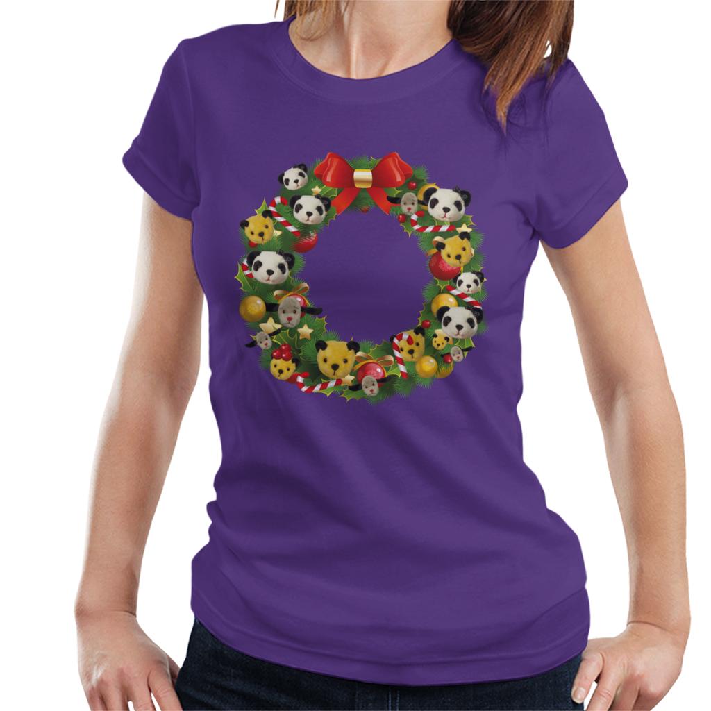 Sooty Christmas Wreath Women's T-Shirt-ALL + EVERY