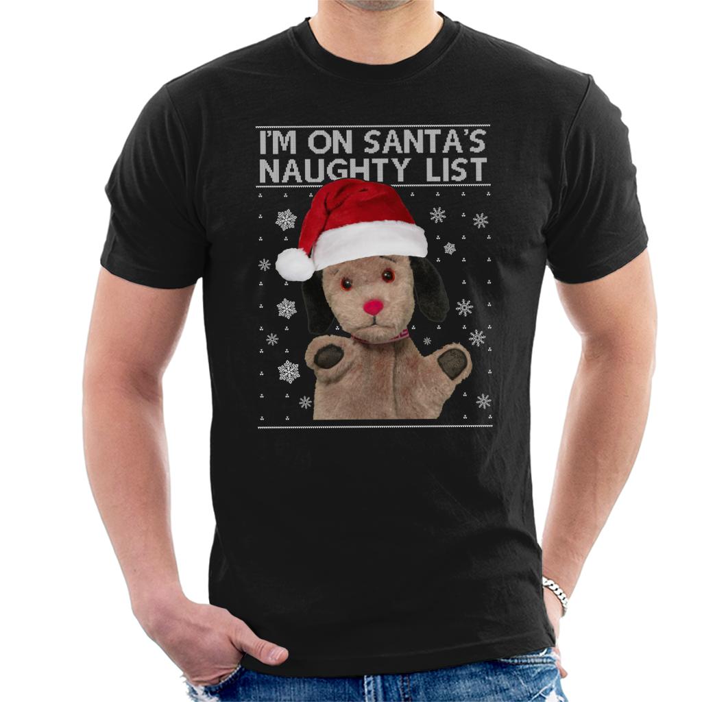 Sooty Christmas Sweep Im On Santas Naughty List Men's T-Shirt-ALL + EVERY