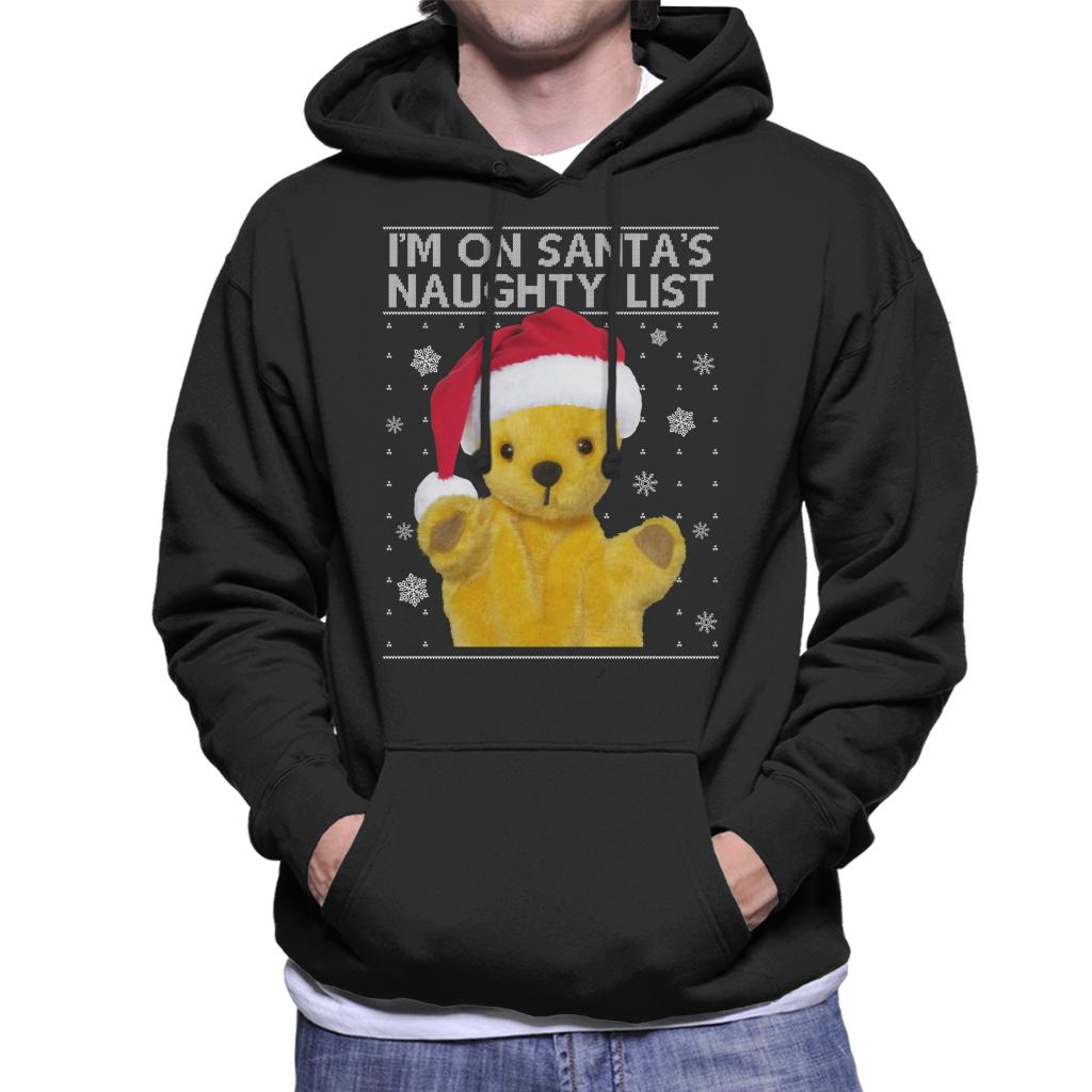 Sooty Christmas Im On Santas Naughty List Men's Hooded Sweatshirt-ALL + EVERY