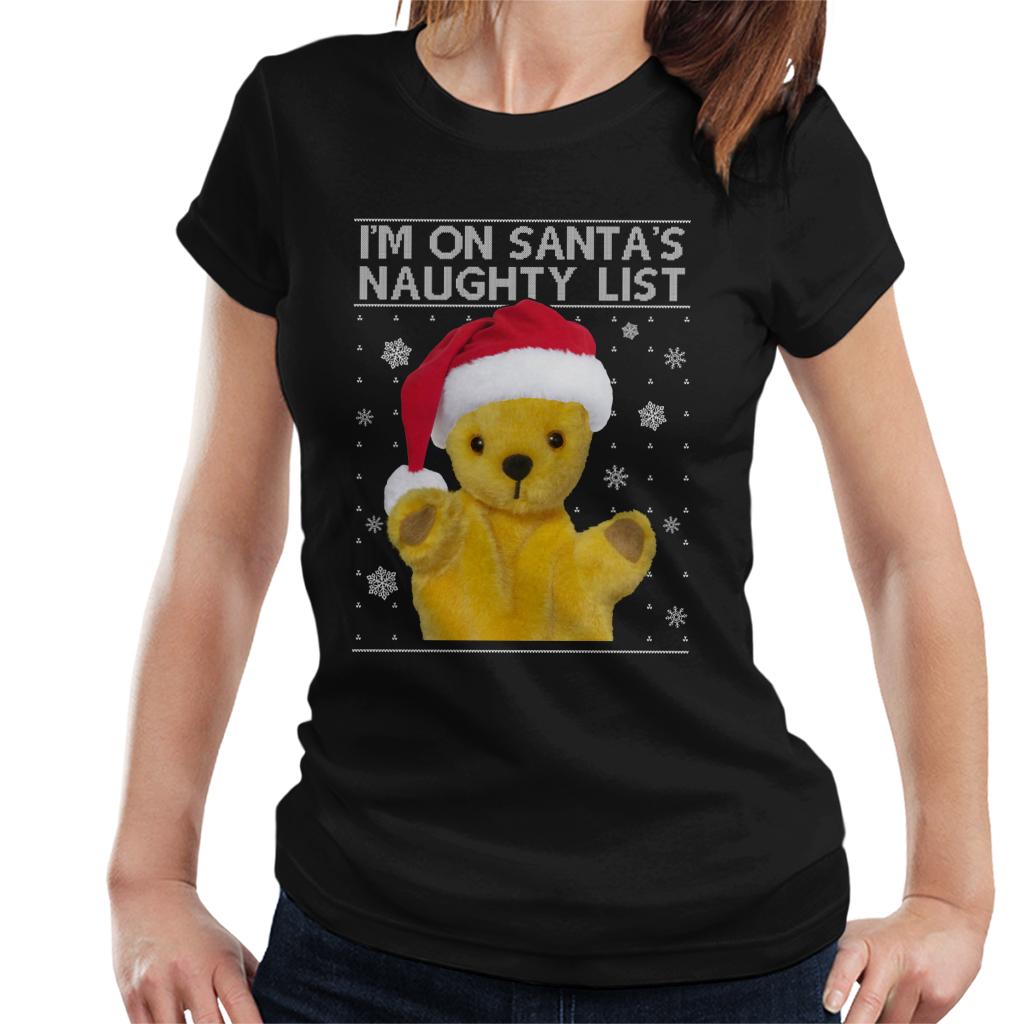 Sooty Christmas Im On Santas Naughty List Women's T-Shirt-ALL + EVERY