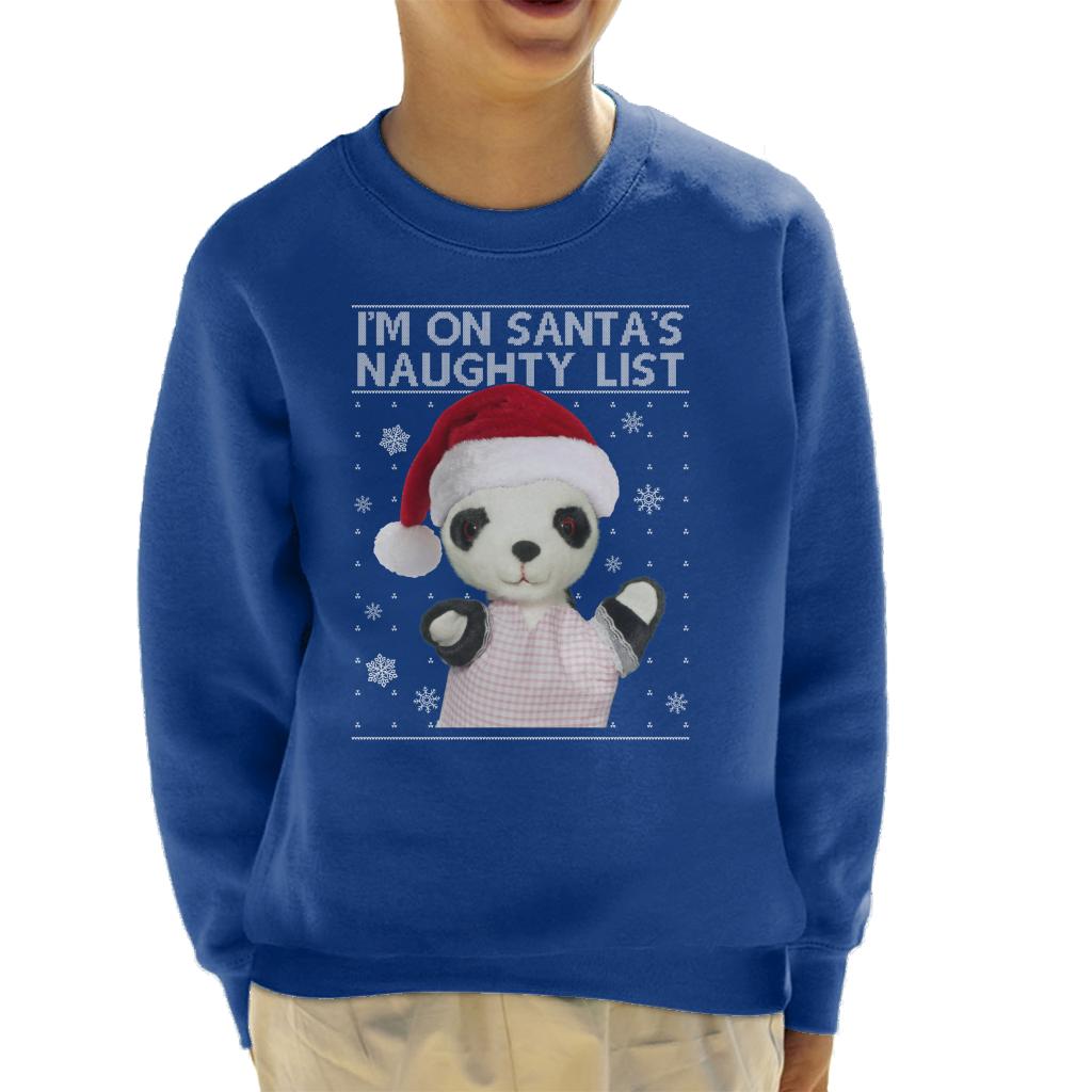 Sooty Christmas Soo Im On Santas Naughty List Kids Sweatshirt-ALL + EVERY