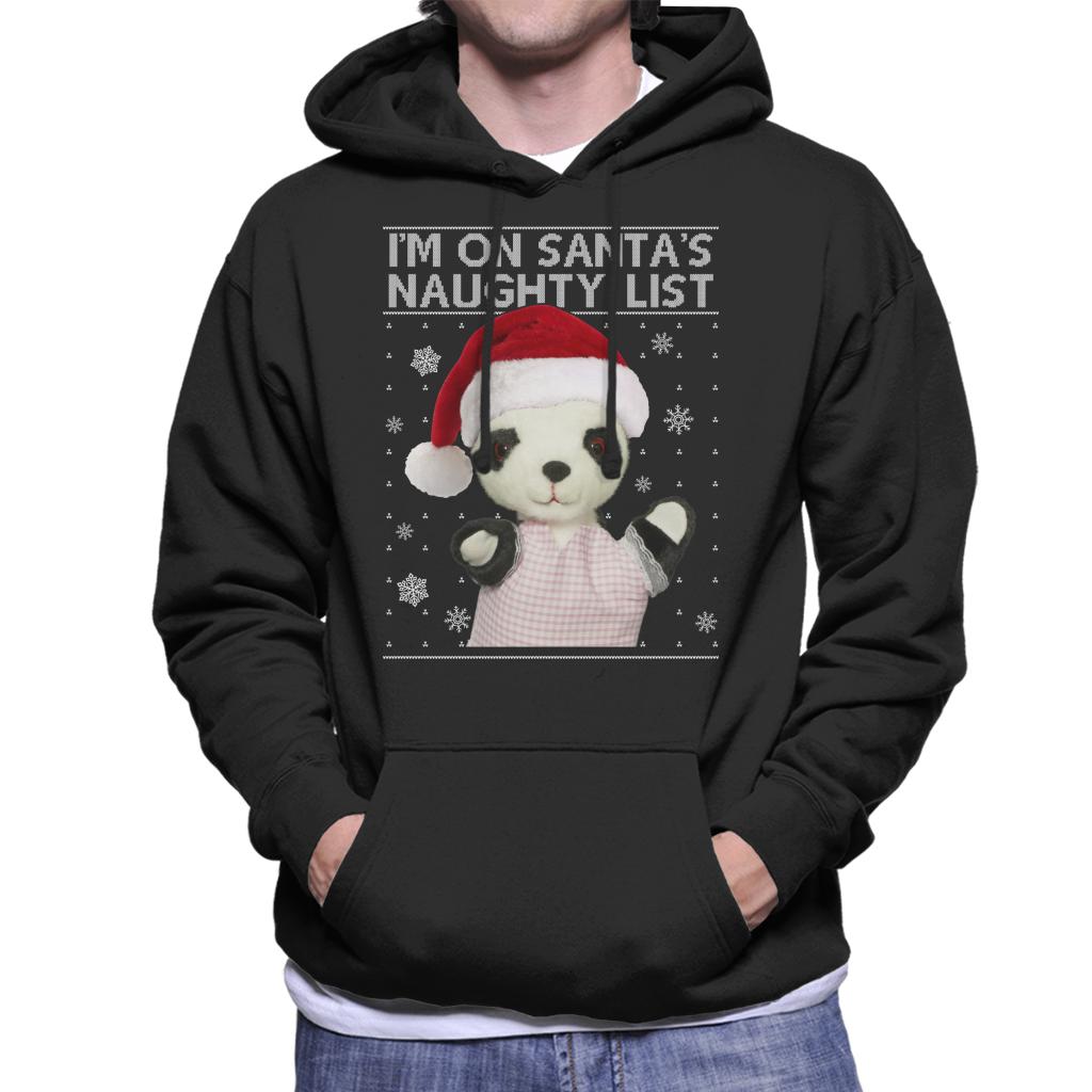 Sooty Christmas Soo Im On Santas Naughty List Men's Hooded Sweatshirt-ALL + EVERY