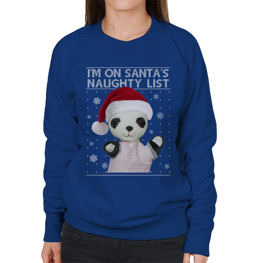 Sooty Christmas Soo Im On Santas Naughty List Women's Sweatshirt-ALL + EVERY