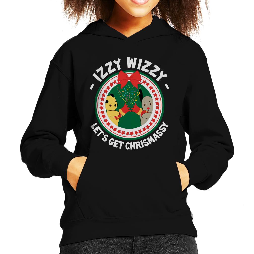 Sooty Christmas Izzy Wizzy Lets Get Chrismassy Kids Hooded Sweatshirt-ALL + EVERY