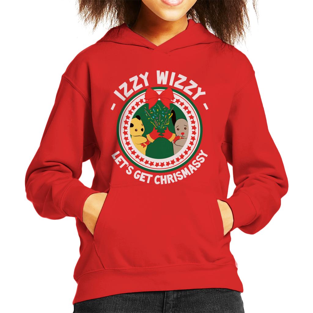 Sooty Christmas Izzy Wizzy Lets Get Chrismassy Kids Hooded Sweatshirt-ALL + EVERY