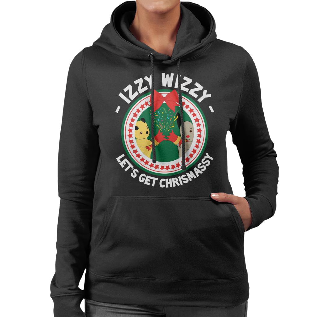 Sooty Christmas Izzy Wizzy Lets Get Chrismassy Women's Hooded Sweatshirt-ALL + EVERY