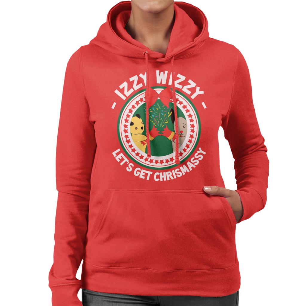 Sooty Christmas Izzy Wizzy Lets Get Chrismassy Women's Hooded Sweatshirt-ALL + EVERY