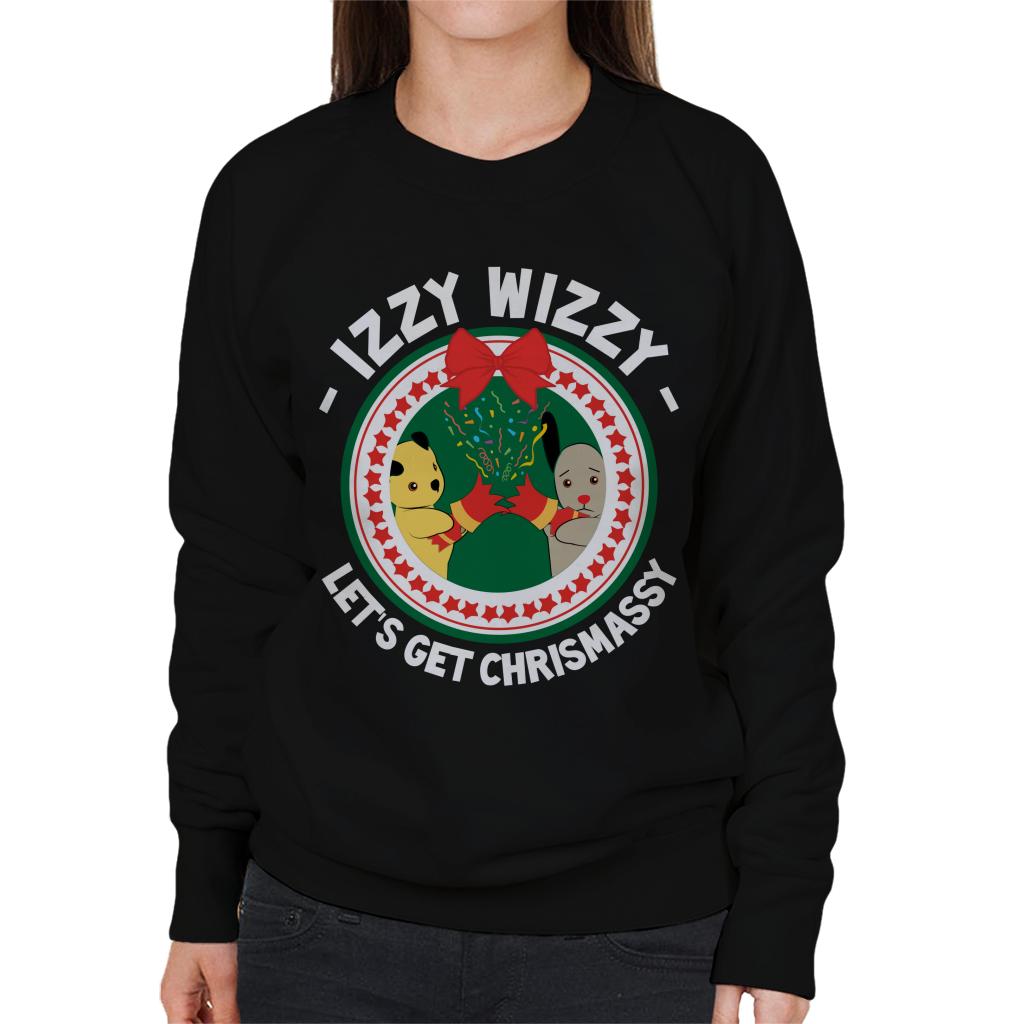 Sooty Christmas Izzy Wizzy Lets Get Chrismassy Women's Sweatshirt-ALL + EVERY