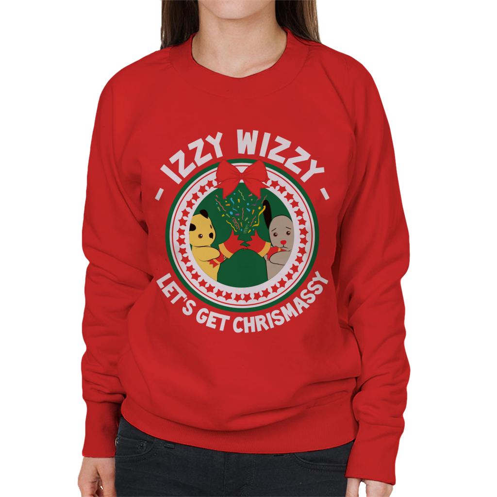 Sooty Christmas Izzy Wizzy Lets Get Chrismassy Women's Sweatshirt-ALL + EVERY