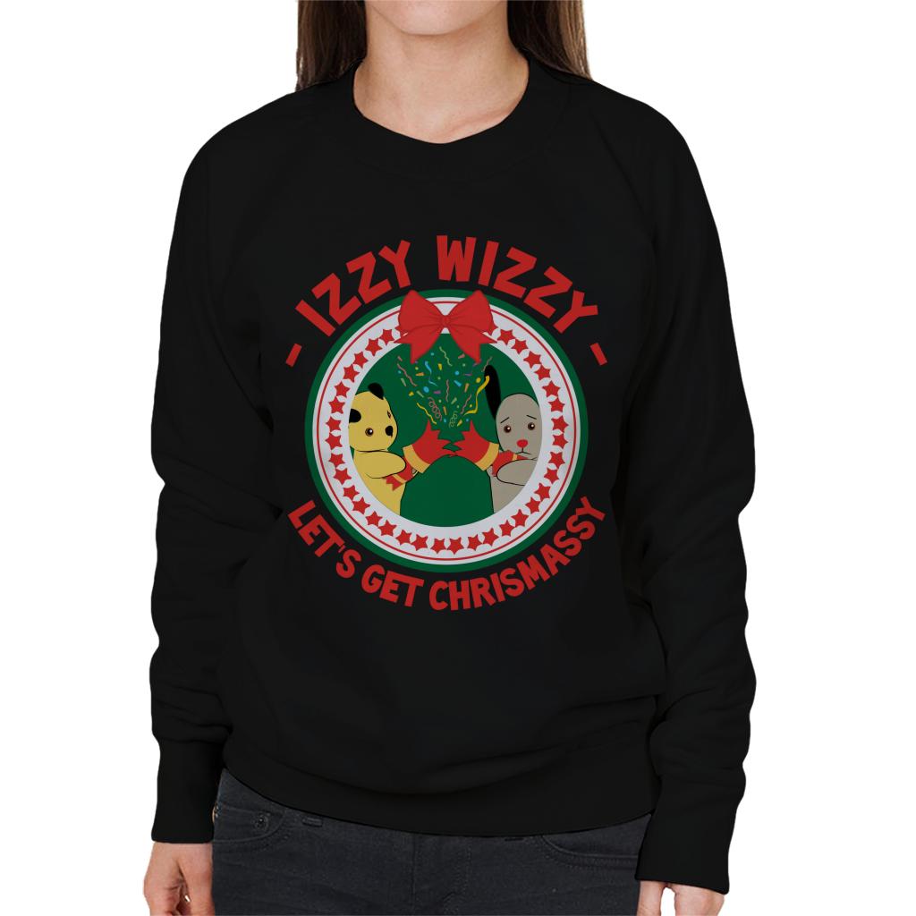 Sooty Christmas Lets Get Chrismassy Women's Sweatshirt-ALL + EVERY