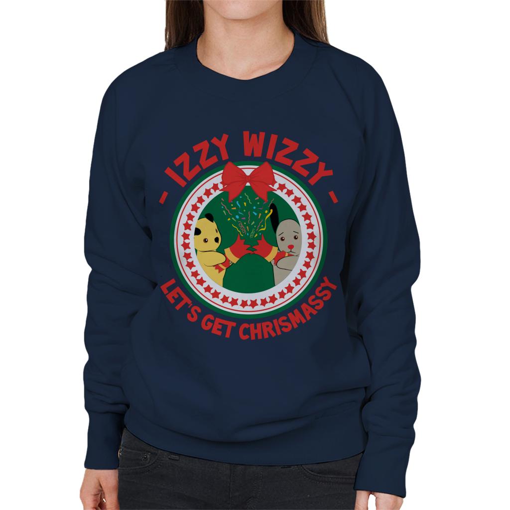 Sooty Christmas Lets Get Chrismassy Women's Sweatshirt-ALL + EVERY