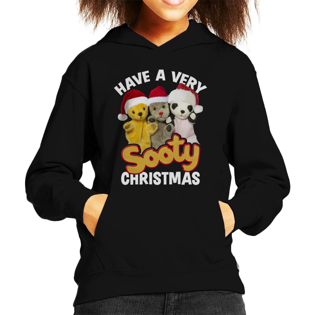 Sooty Christmas Have A Very Sooty Christmas Kids Hooded Sweatshirt-ALL + EVERY