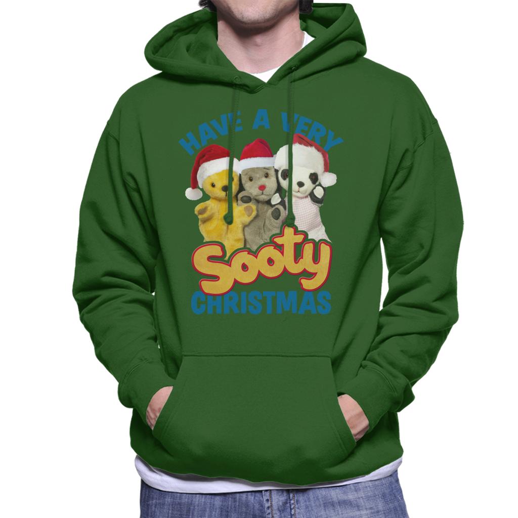 Sooty Christmas Have A Very Sooty Christmas Blue Text Men's Hooded Sweatshirt-ALL + EVERY