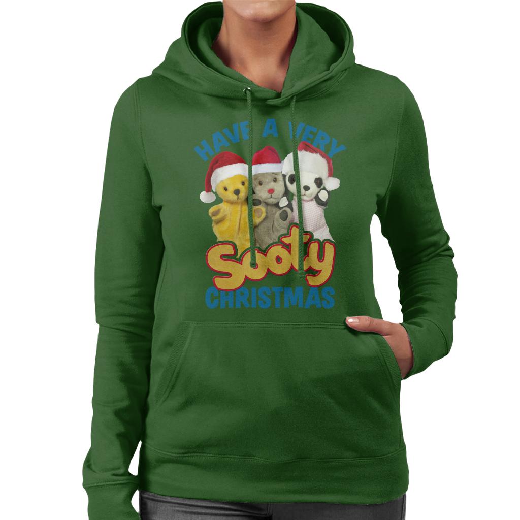 Sooty Christmas Have A Very Sooty Christmas Blue Text Women's Hooded Sweatshirt-ALL + EVERY