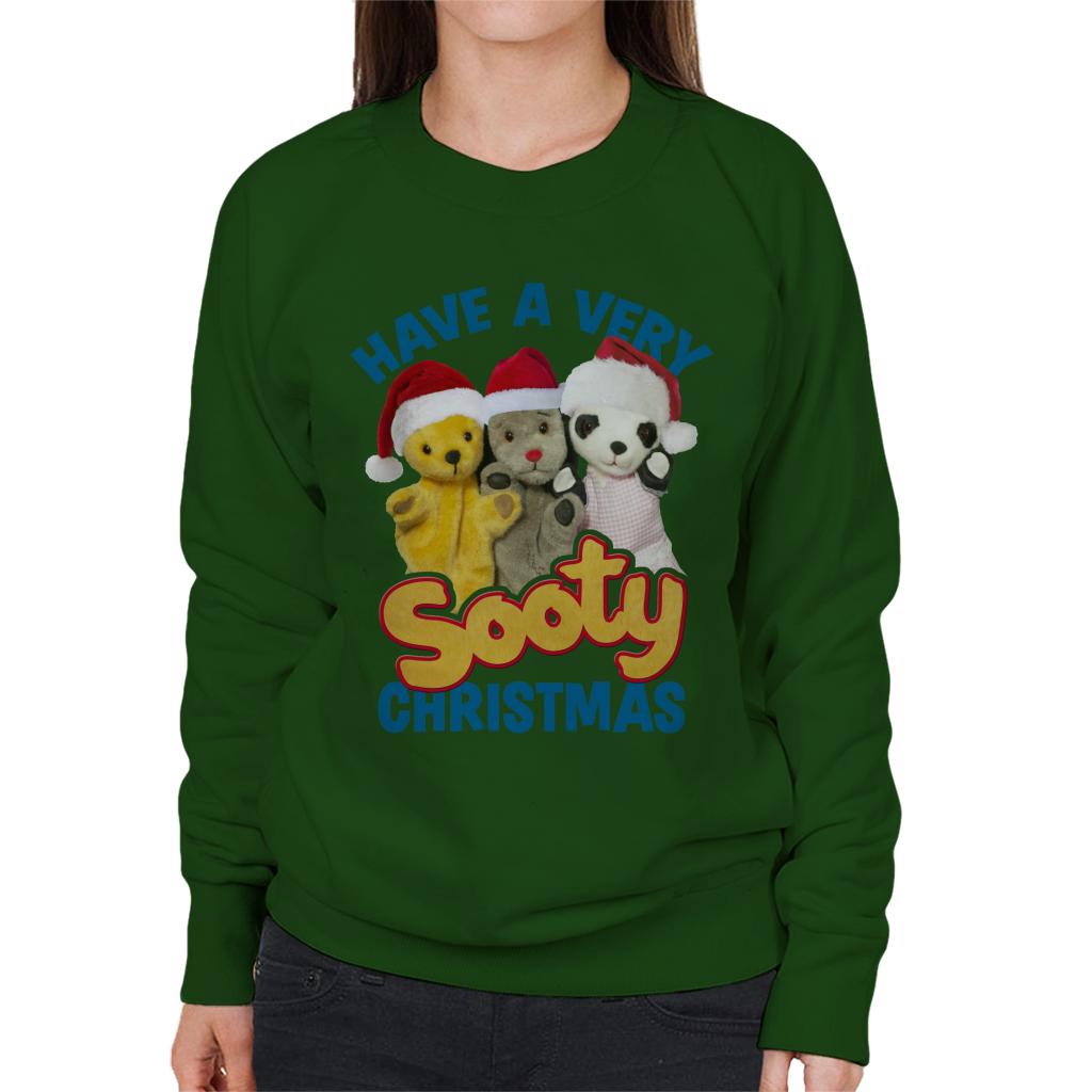 Sooty Christmas Have A Very Sooty Christmas Blue Text Women's Sweatshirt-ALL + EVERY