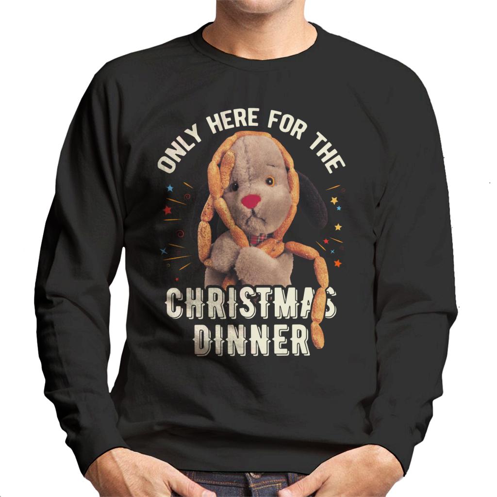 Sooty Christmas Sweep Only Here For The Christmas Dinner Men's Sweatshirt-ALL + EVERY