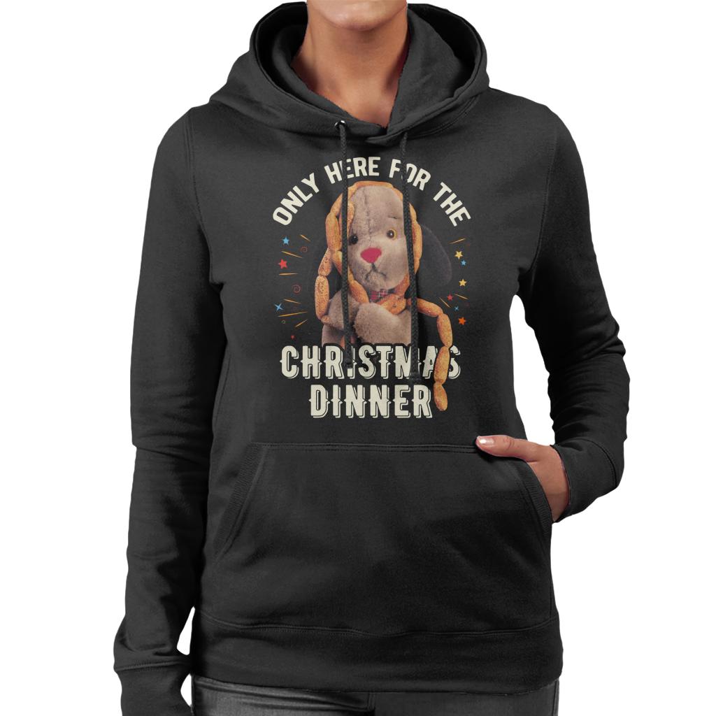 Sooty Christmas Sweep Only Here For The Christmas Dinner Women's Hooded Sweatshirt-ALL + EVERY