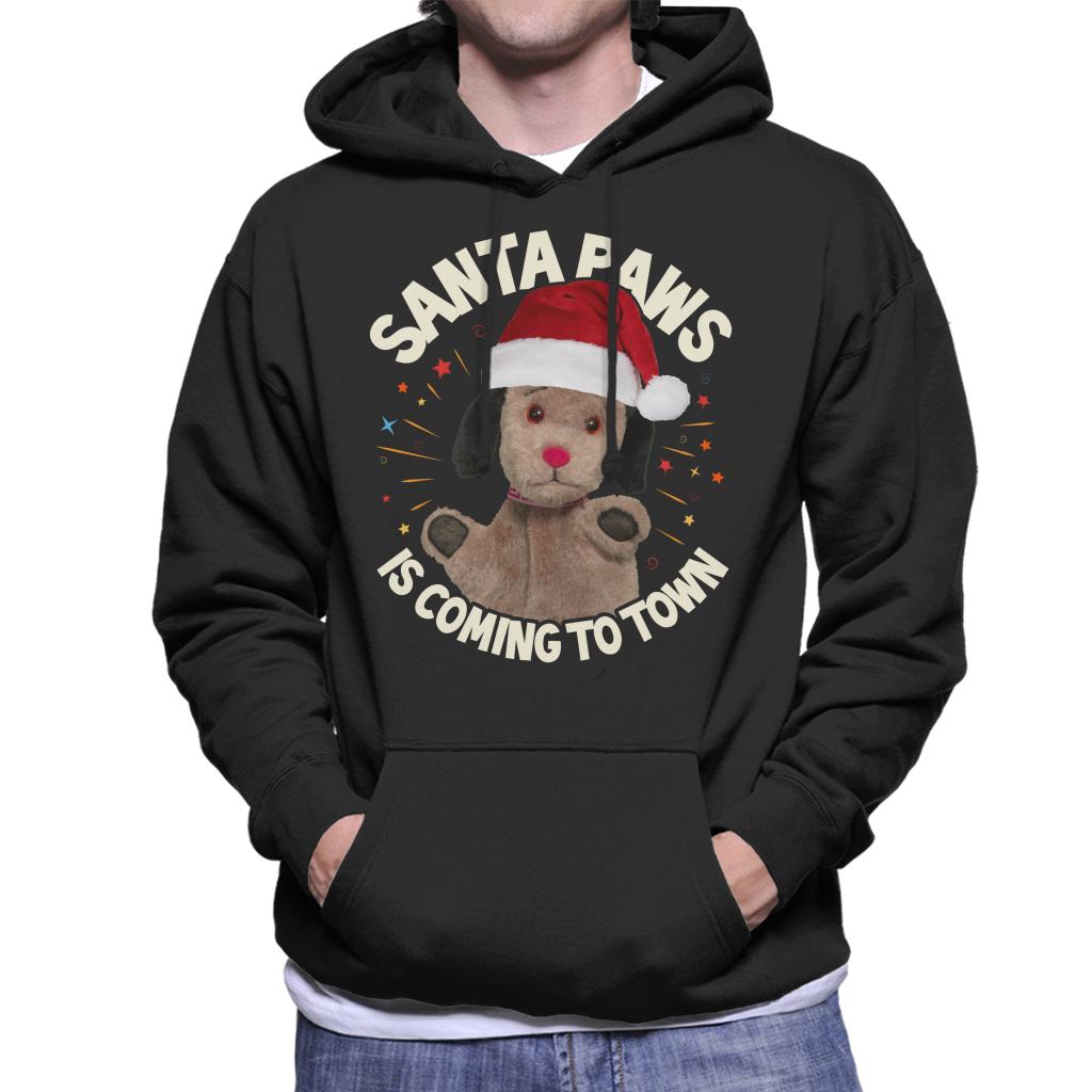 Sooty Christmas Sweep Santa Paws Is Coming To Town Men's Hooded Sweatshirt-ALL + EVERY