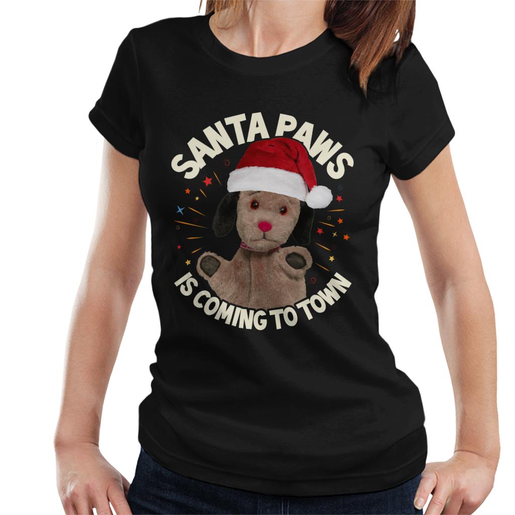 Sooty Christmas Sweep Santa Paws Is Coming To Town Women's T-Shirt-ALL + EVERY