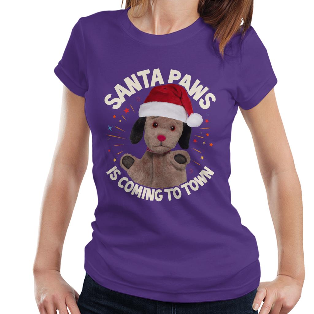 Sooty Christmas Sweep Santa Paws Is Coming To Town Women's T-Shirt-ALL + EVERY