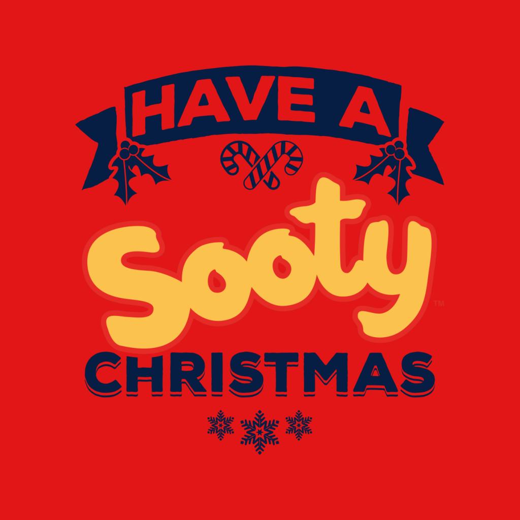 Sooty Christmas Have A Sooty Christmas Blue Banner Design Kids T-Shirt-ALL + EVERY