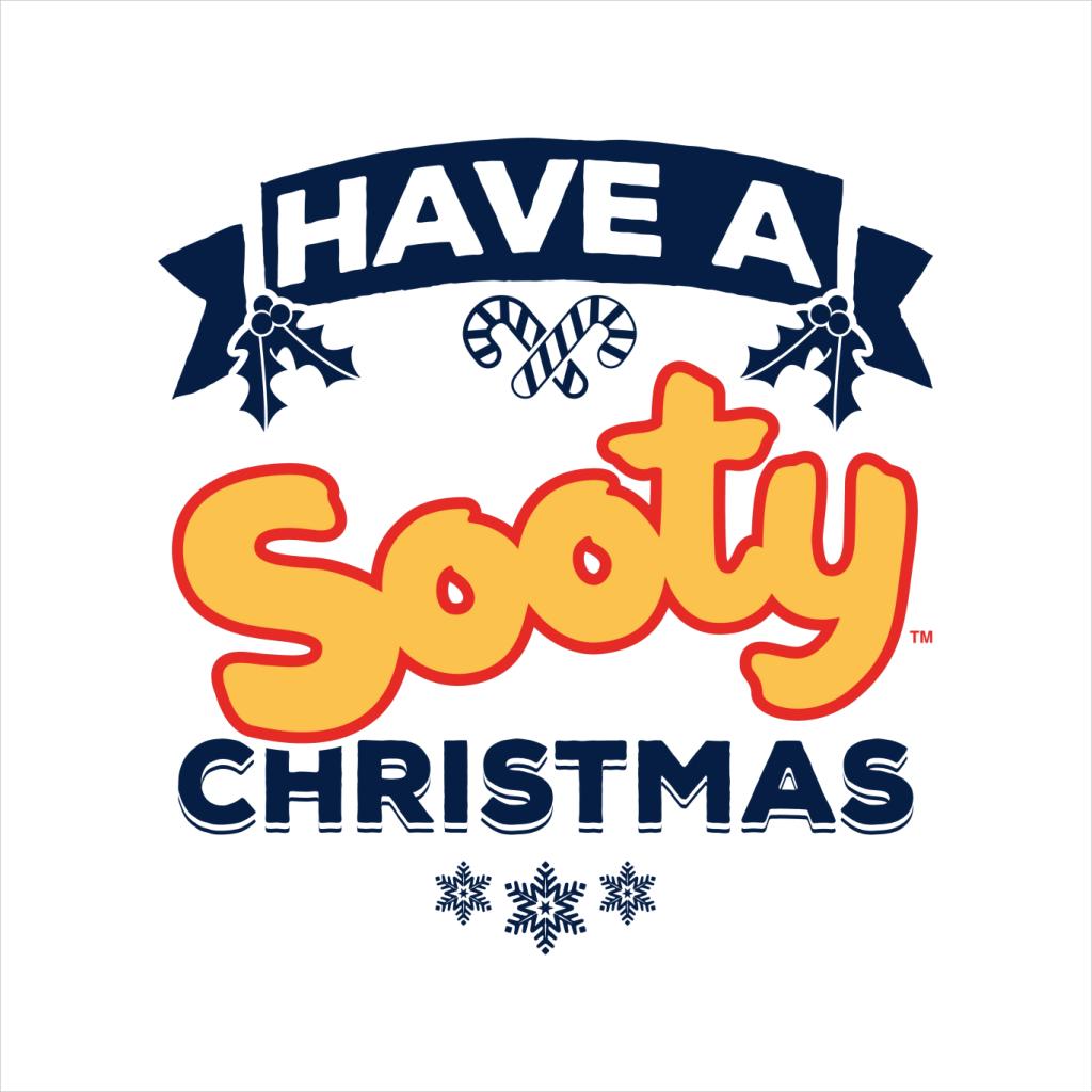 Sooty Christmas Have A Sooty Christmas Blue Banner Design Kids T-Shirt-ALL + EVERY