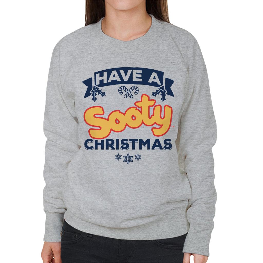 Sooty Christmas Have A Sooty Christmas Blue Banner Design Women's Sweatshirt-ALL + EVERY