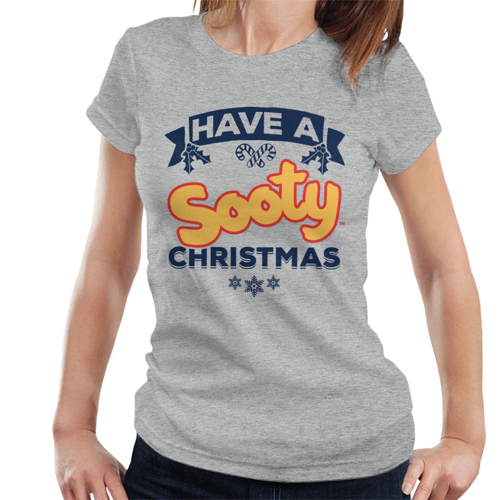 Sooty Christmas Have A Sooty Christmas Blue Banner Design Women's T-Shirt-ALL + EVERY