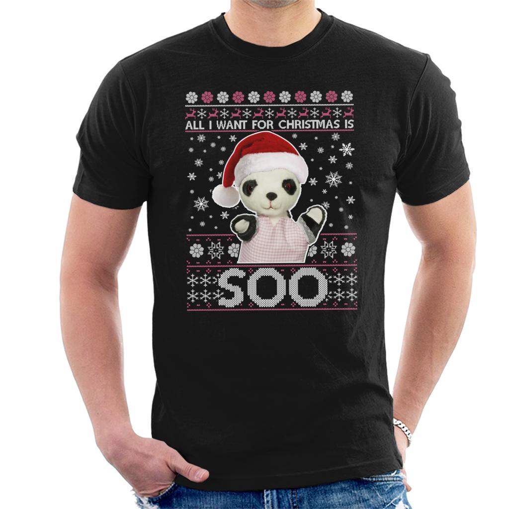 Sooty Christmas Festive Hat All I Want For Christmas Is Soo Men's T-Shirt-ALL + EVERY