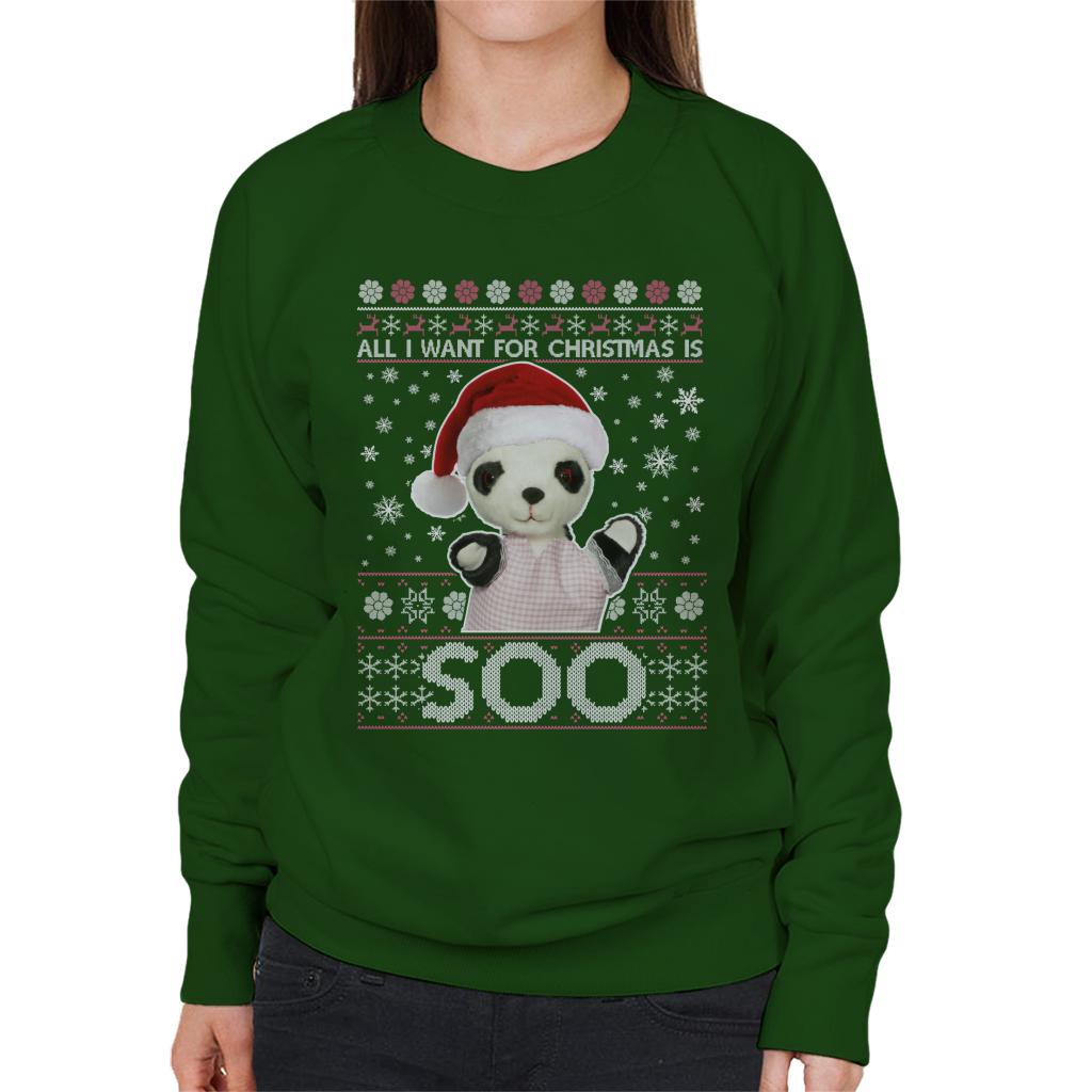 Sooty Christmas Festive Hat All I Want For Christmas Is Soo Women's Sweatshirt-ALL + EVERY