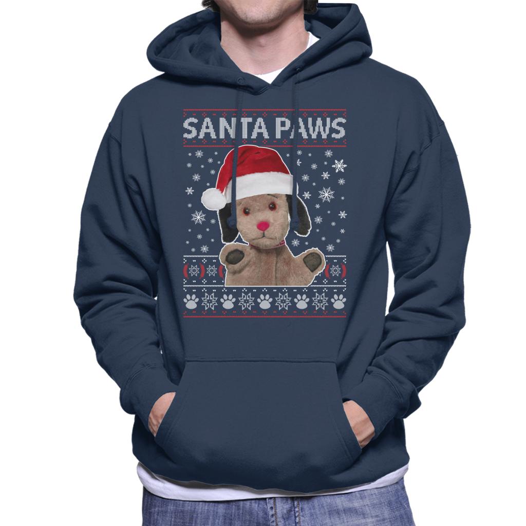 Sooty Christmas Sweep Santa Paws Men's Hooded Sweatshirt-ALL + EVERY