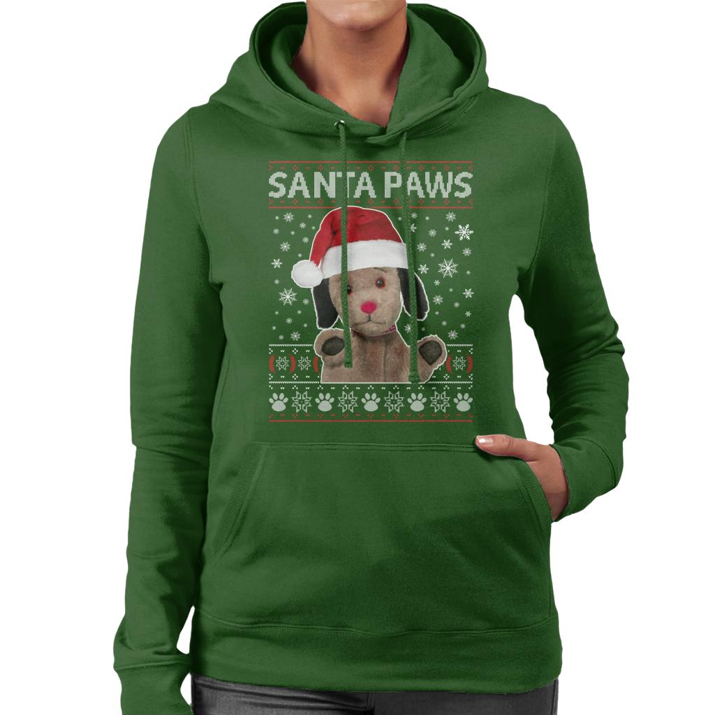 Sooty Christmas Sweep Santa Paws Women's Hooded Sweatshirt-ALL + EVERY