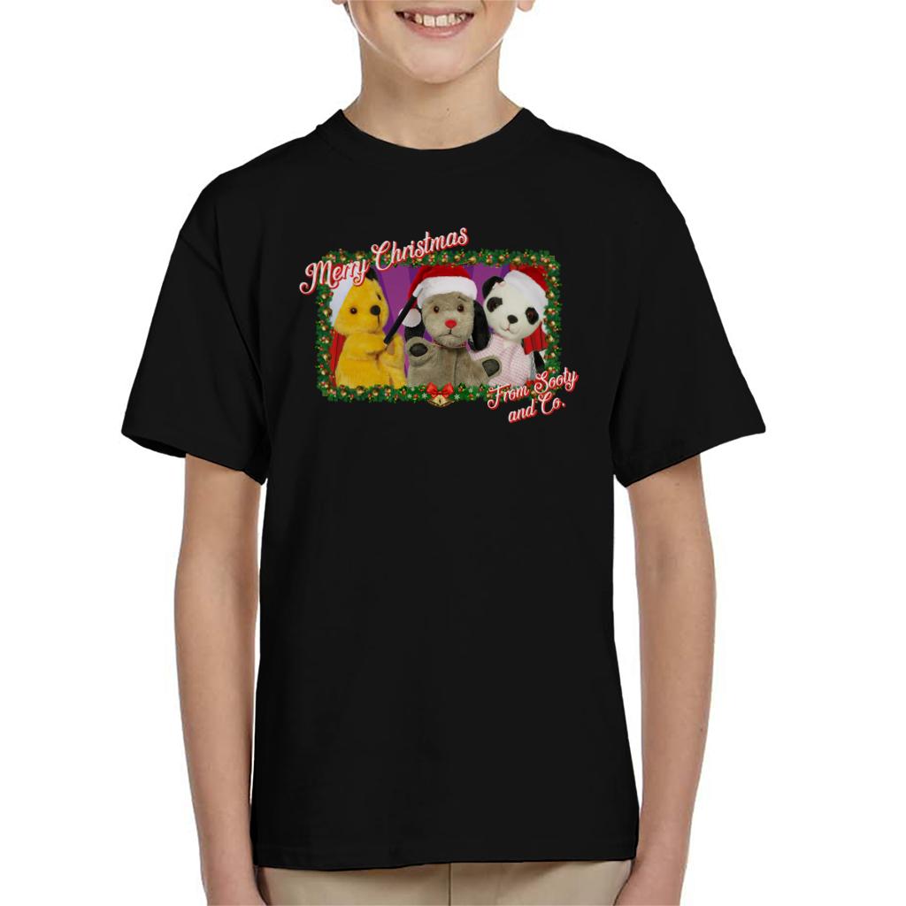 Sooty Christmas Merry Xmas From Sooty And Co Kids T-Shirt-ALL + EVERY