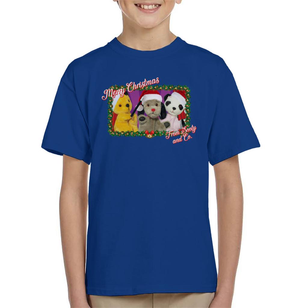 Sooty Christmas Merry Xmas From Sooty And Co Kids T-Shirt-ALL + EVERY