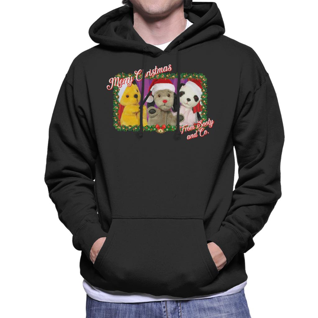 Sooty Christmas Merry Xmas From Sooty And Co Men's Hooded Sweatshirt-ALL + EVERY