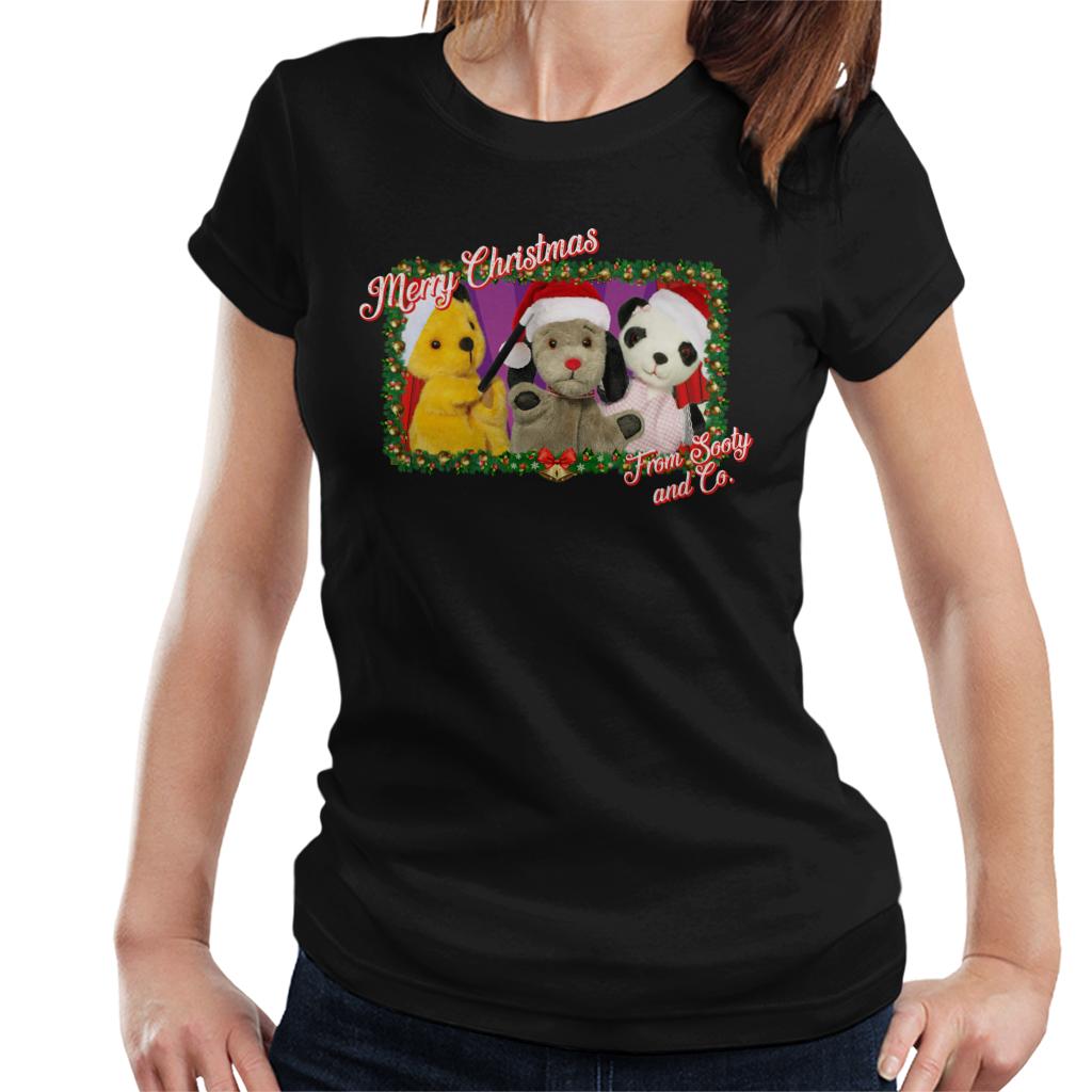 Sooty Christmas Merry Xmas From Sooty And Co Women's T-Shirt-ALL + EVERY