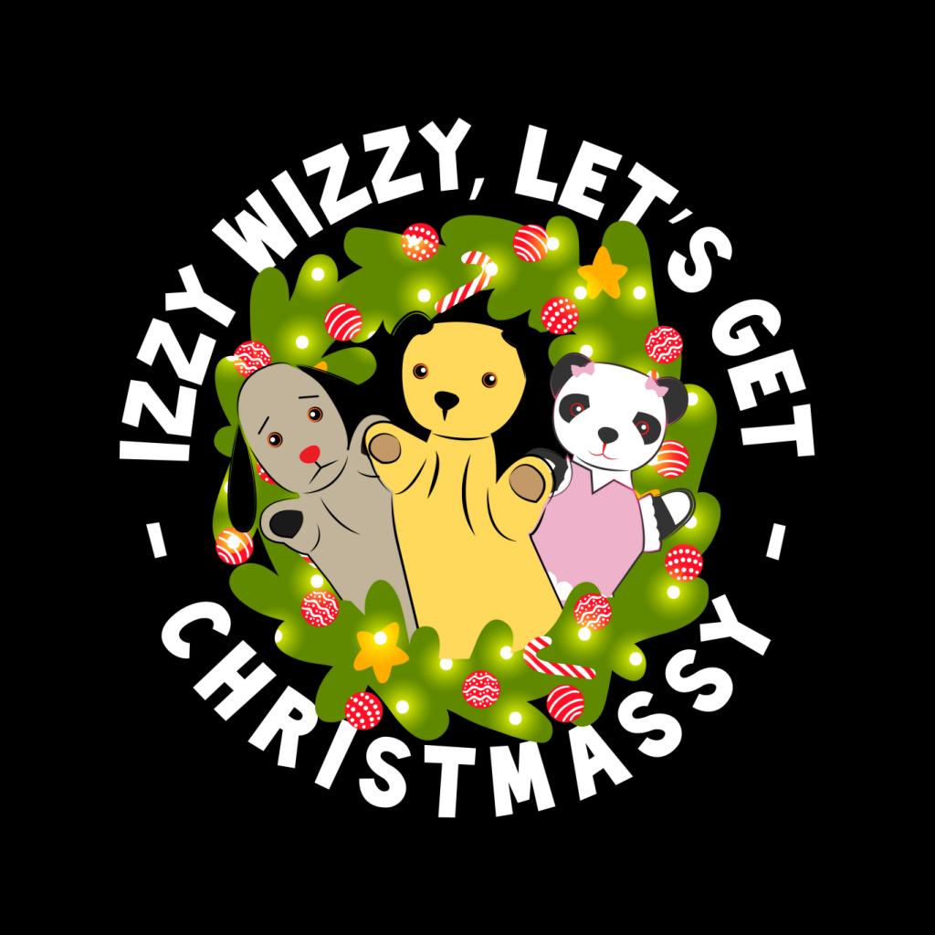 Sooty Christmas Illuminated Wreath Men's T-Shirt-ALL + EVERY