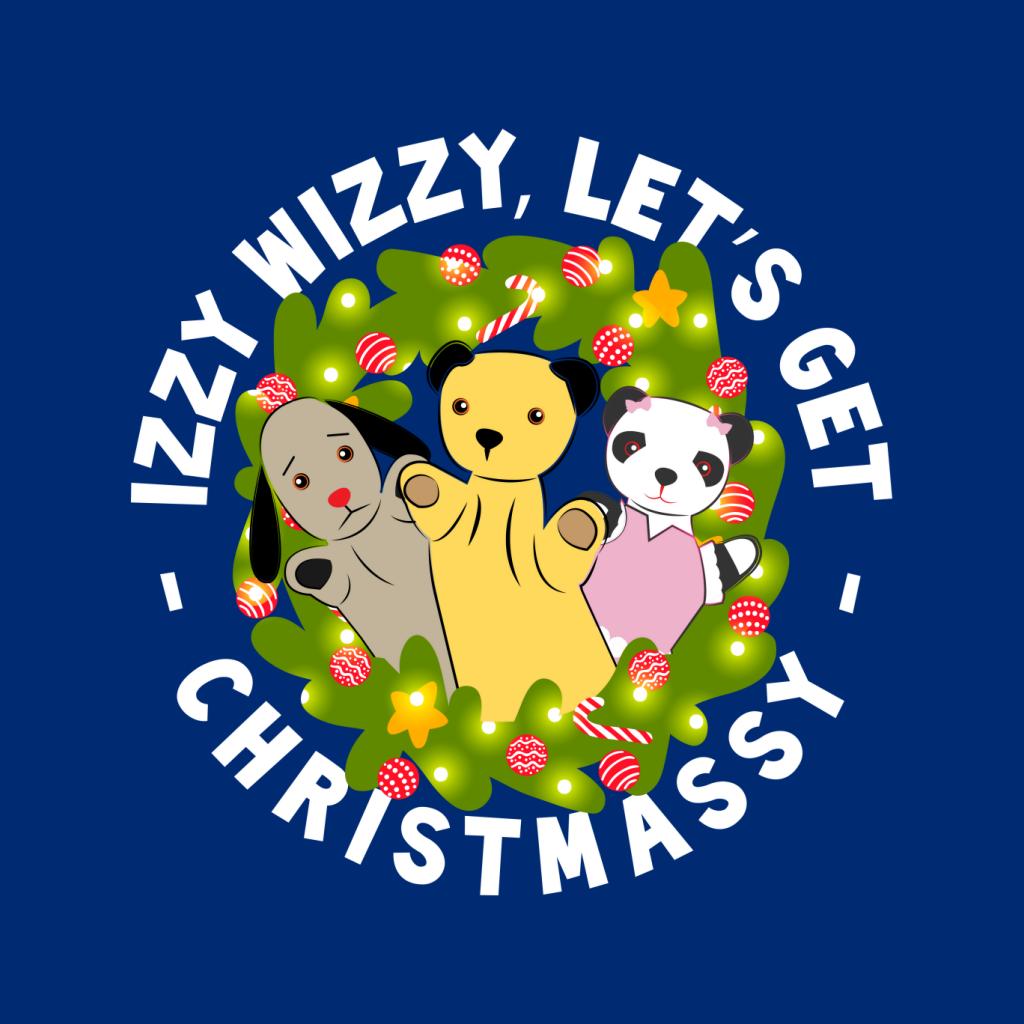 Sooty Christmas Illuminated Wreath Women's T-Shirt-ALL + EVERY