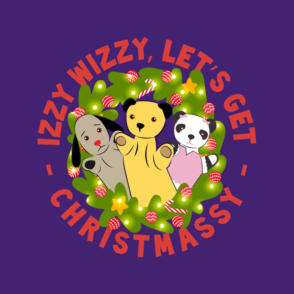 Sooty Christmas Illuminated Wreath Izzy Wizzy Lets Get Chrismassy Kids T-Shirt-ALL + EVERY