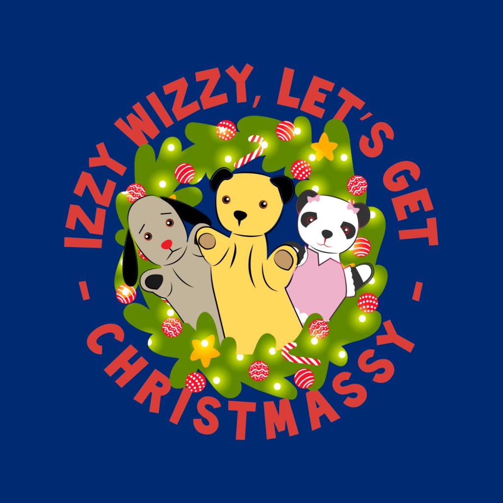 Sooty Christmas Illuminated Wreath Izzy Wizzy Lets Get Chrismassy Kids T-Shirt-ALL + EVERY