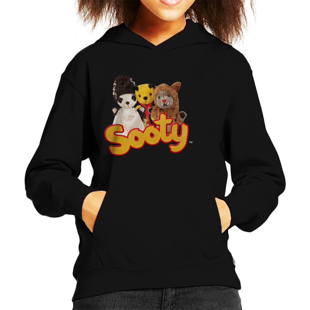 Sooty Halloween Spooky Trio Kid's Hooded Sweatshirt-ALL + EVERY